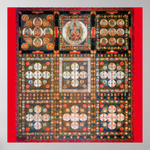 Mandala Cosmic Diagram for Meditation Poster