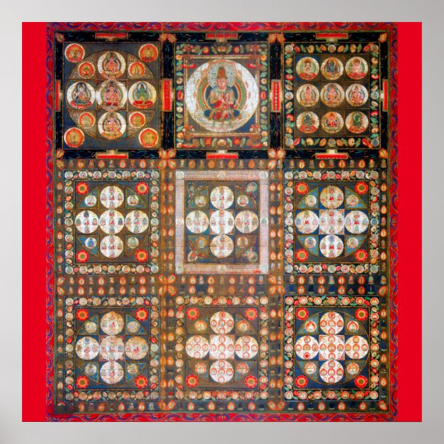 Mandala Cosmic Diagram for Meditation Poster (Front)