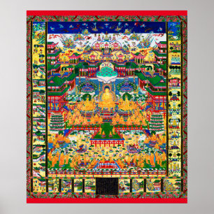 Mandala Cosmic Diagram for Meditation Poster