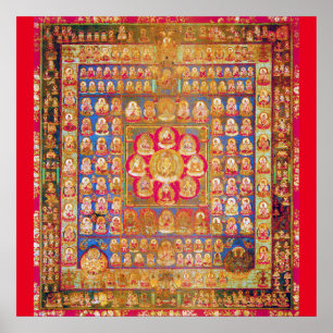 Mandala Cosmic Diagram for Meditation Poster