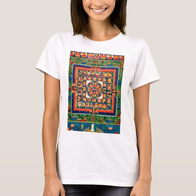 Mandala Cosmic Diagram for Meditation T-Shirt (Front)