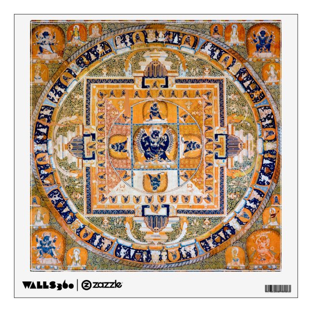 Mandala Cosmic Diagram for Meditation Wall Decal (Front)