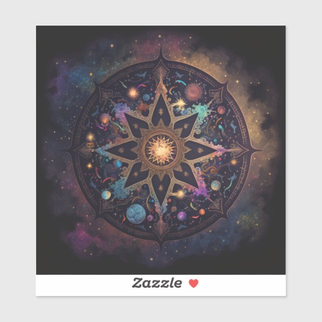 Mandala Cosmic Visionary Art Sticker (Sheet)