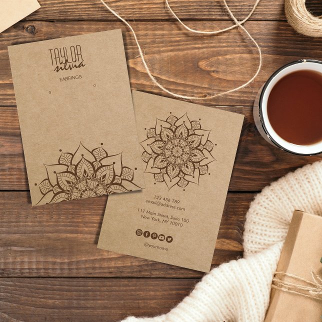 mandala craft paper Earring display card (Creator Uploaded)