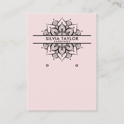 Mandala craft paper Earring display card