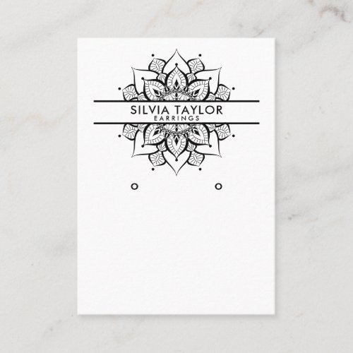 Mandala craft paper Earring display card