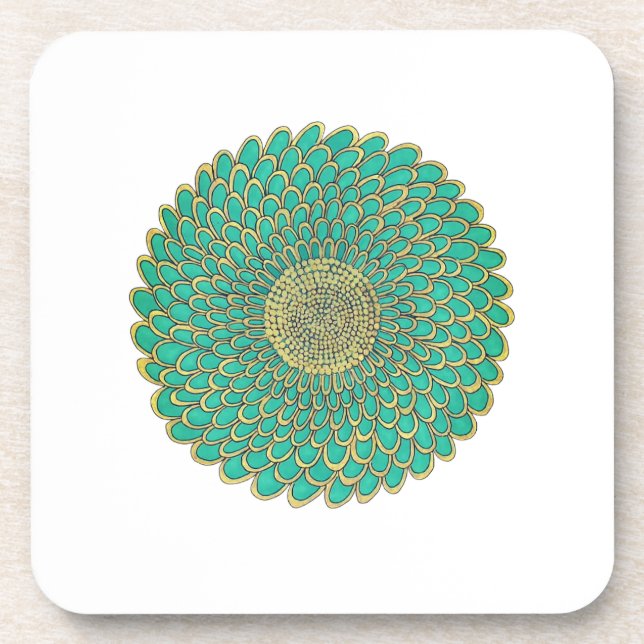 Mandala Cushion Beverage Coaster (Front)