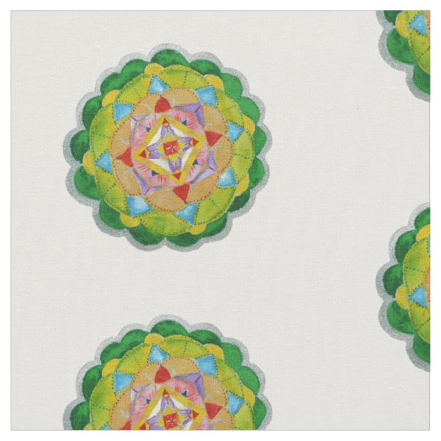 Mandala Custom Combed Cotton (56" width) Fabric (Close Up)