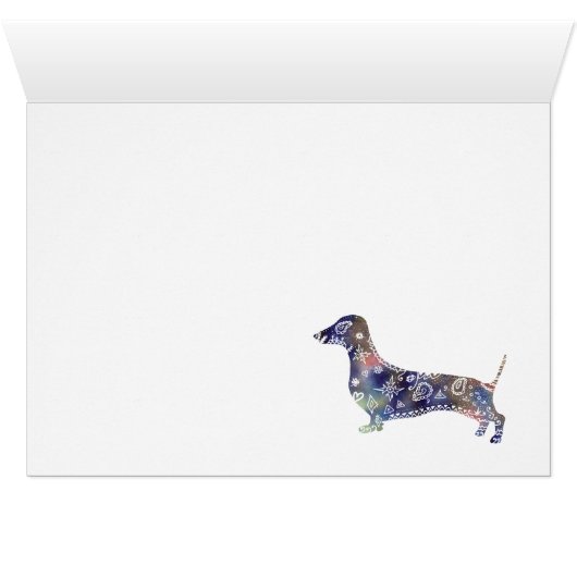 Mandala Dachshund All Occasions Card (Inside Horizontal (Bottom))
