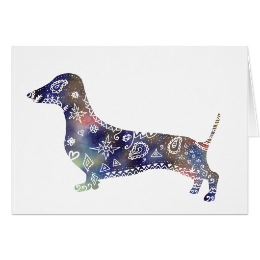 Mandala Dachshund All Occasions Card (Front Horizontal)