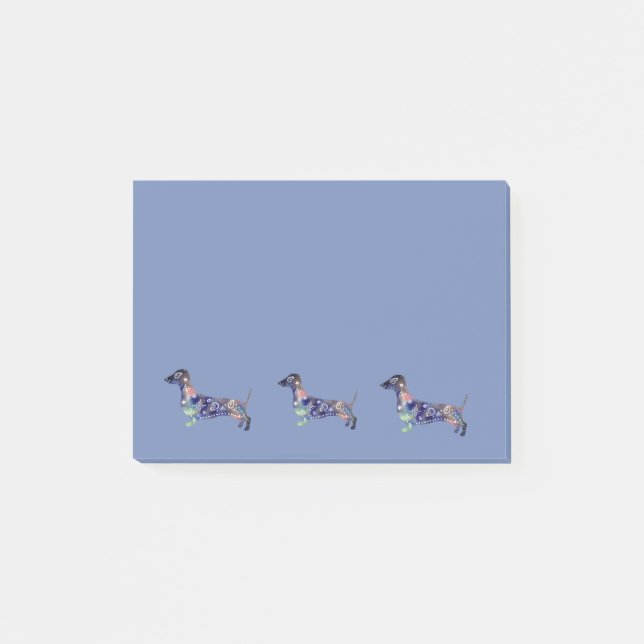 Mandala Dachshund drawing Post-it Notes (Front)