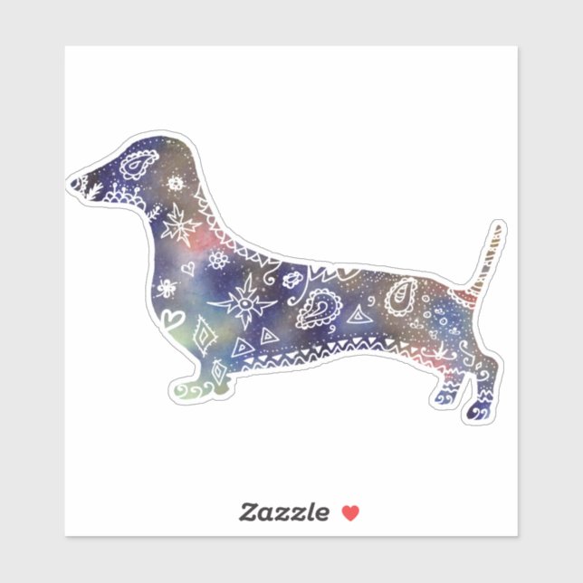 Mandala Dachshund Sticker (Sheet)