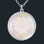*~* Mandala Dahlia Pastel Lavender Peach AP2 Silver Plated Necklace<br><div class="desc">ROUND MANDALA DAHLIA NECKLACE. JEWELRY WITH INTENTION (R) - Energetically Enhanced Jewelry. (Search AP2 for similar design.) As a professional distance spiritual energy healer since 2001, I have learned, developed and utilized the power of energy healing intention. All my JEWELRY WITH INTENTION (R) carries the healing energy of positive manifestation....</div>