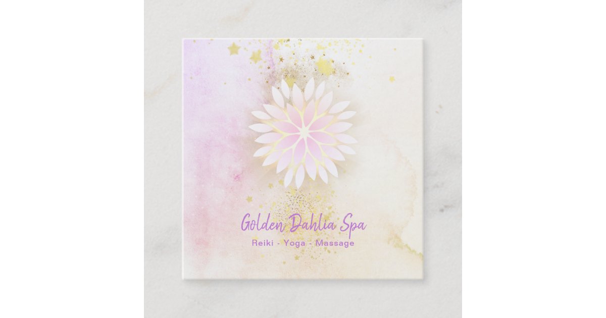 Buy Pastel Peach Dahlia Flower Square Wall Art Print