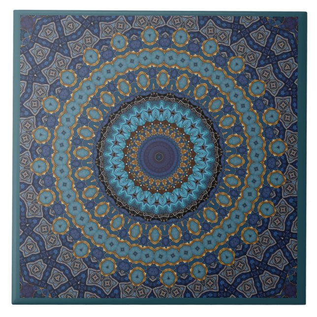 Mandala Decorative  Ceramic Tile (Front)