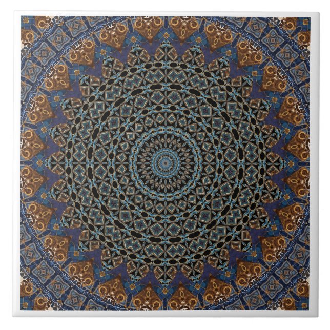Mandala Decorative  Ceramic Tile (Front)