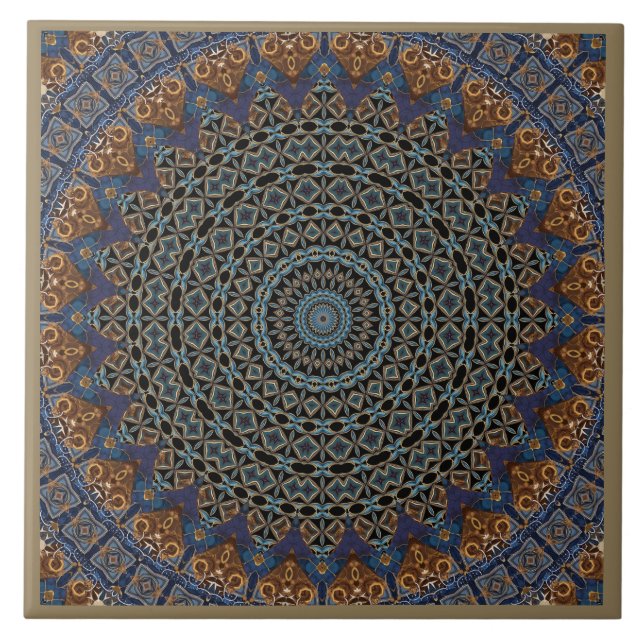 Mandala Decorative  Ceramic Tile (Front)