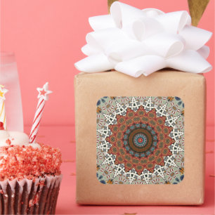 Mandala Decorative Square Sticker