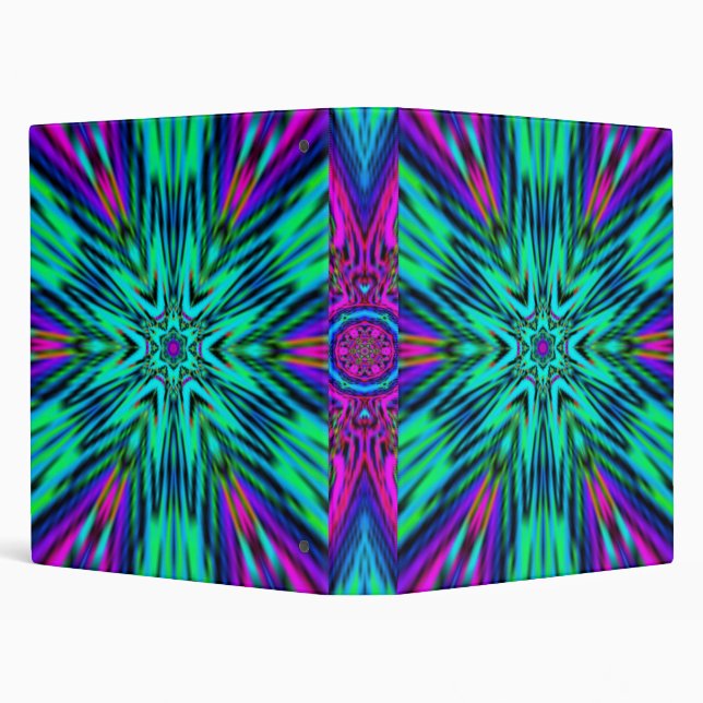  Mandala design 3 Ring Binder (Background)