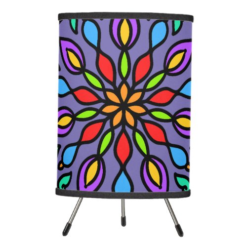 Mandala design birthday christmas gift tripod lamp