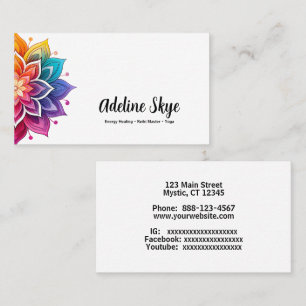 mandala design in vibrant colors business card