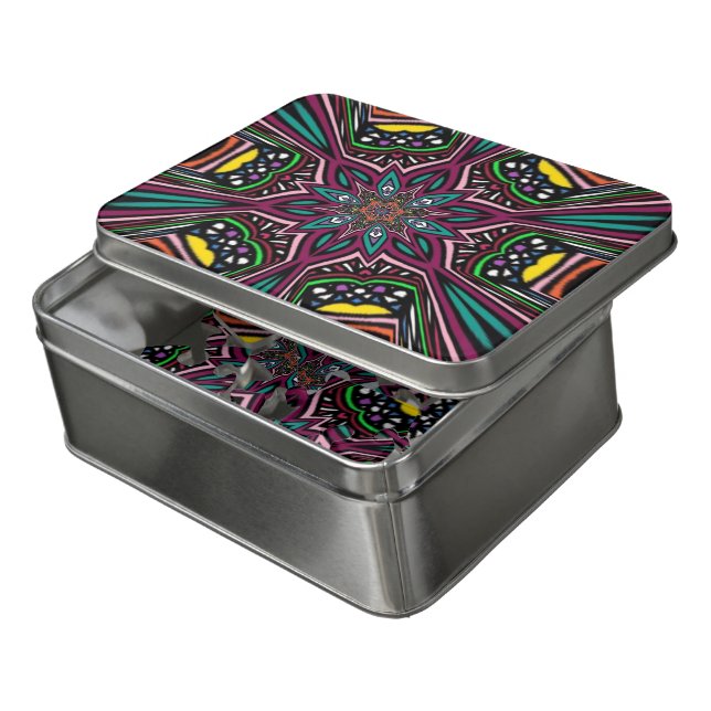 Mandala design jigsaw puzzle (Lid Open)