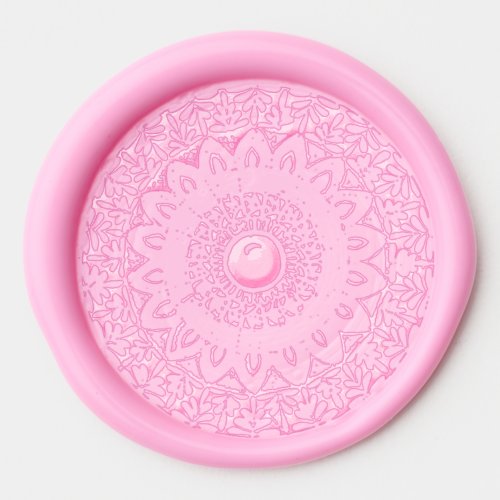 mandala design on wax stamp sticker