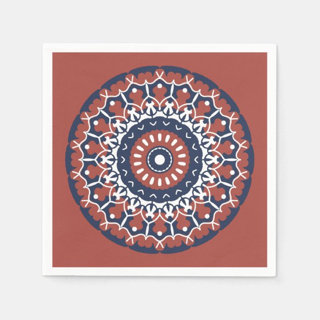 Mandala Design paper napkin (Front)