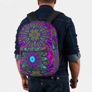 mandala design printed backpack