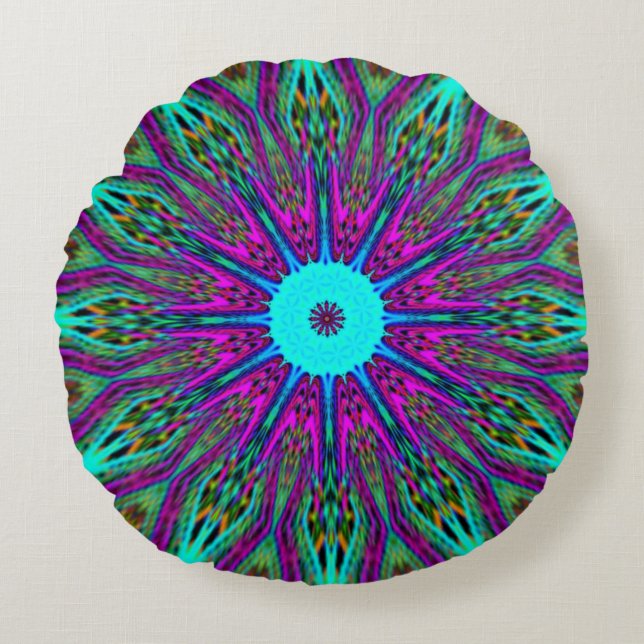  mandala design round pillow (Front)