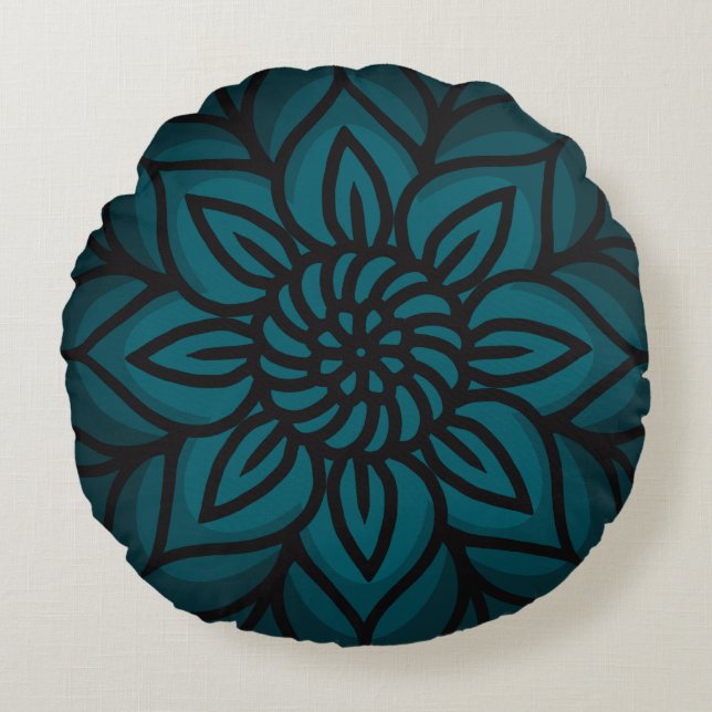 Mandala Design Round Pillow (Front)