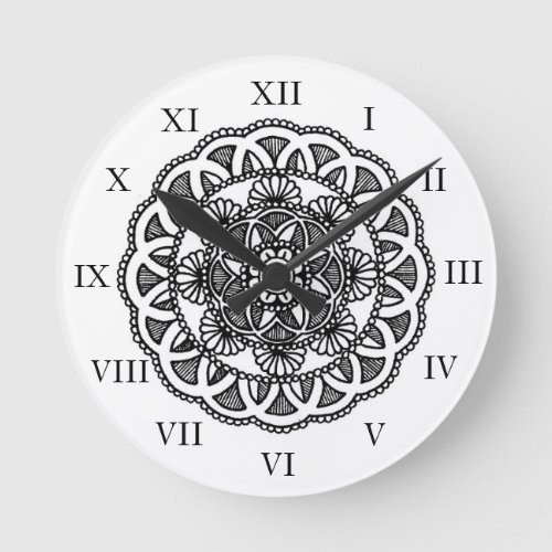 Mandala Design Wall Clock