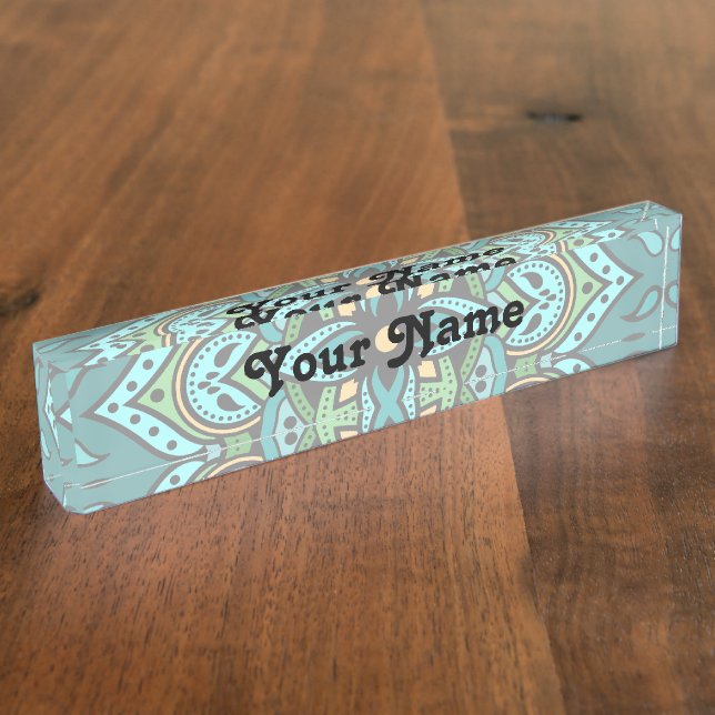 Mandala Desk Name Plate (Side)