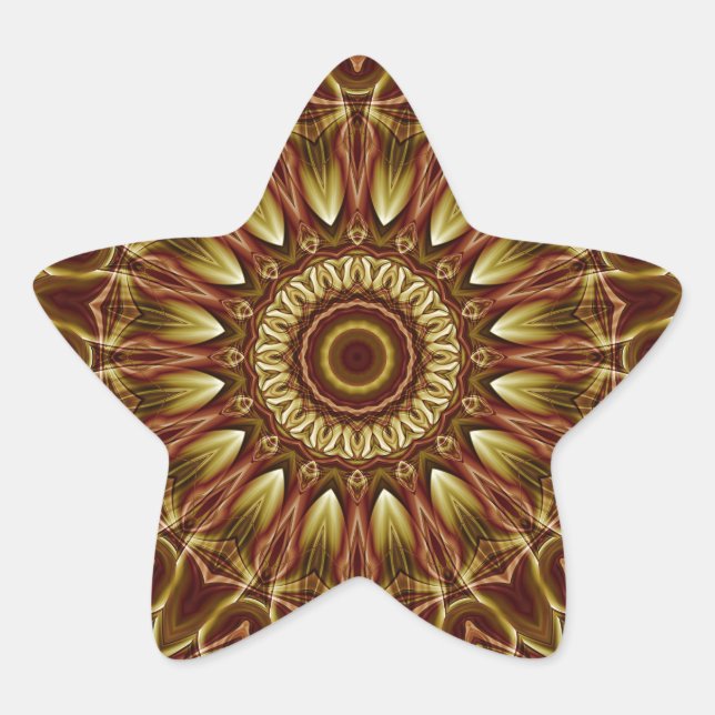 Mandala Divine Love no. 2 created by Tutti Star Sticker (Front)
