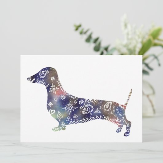 Mandala Dog  Postcard (Standing Front)