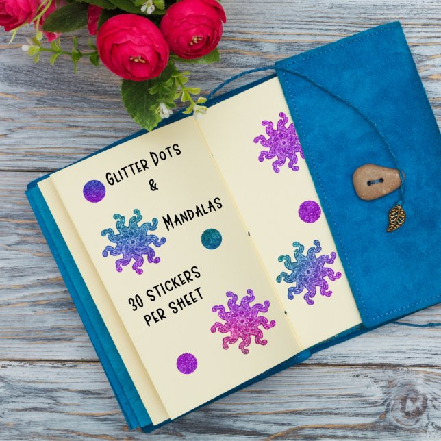 Mandala & Dots Glitter Planner Stickers (Creator Uploaded)