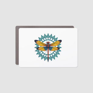 Mandala Dragonfly - Lotus Flower Insect Lover Ento Car Magnet