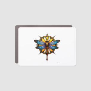Mandala Dragonfly Luminous Sacred Geometry Spiritu Car Magnet
