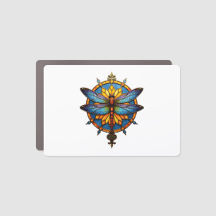 Mandala Dragonfly Luminous Sacred Geometry Spiritu Car Magnet