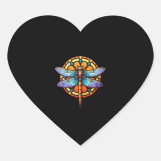 Mandala Dragonfly Luminous Sacred Geometry Spiritu Heart Sticker