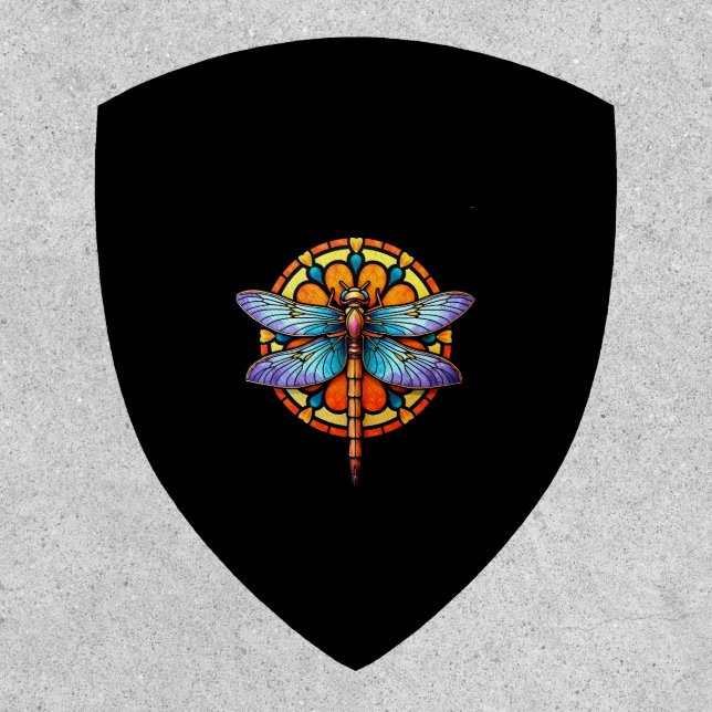 Mandala Dragonfly Luminous Sacred Geometry Spiritu Patch (Front)