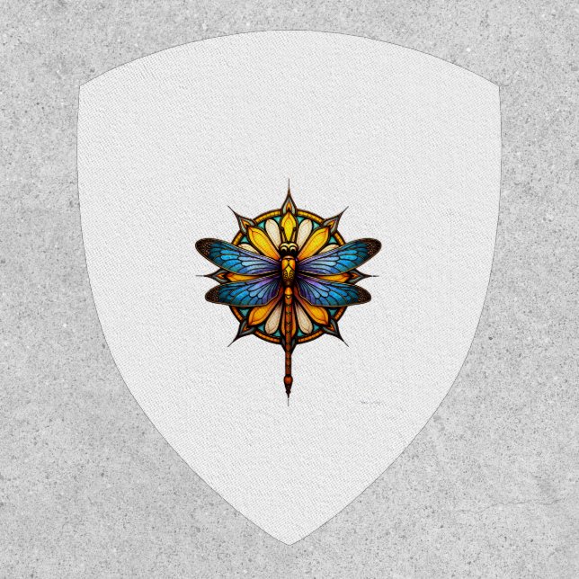 Mandala Dragonfly Luminous Sacred Geometry Spiritu Patch (Front)