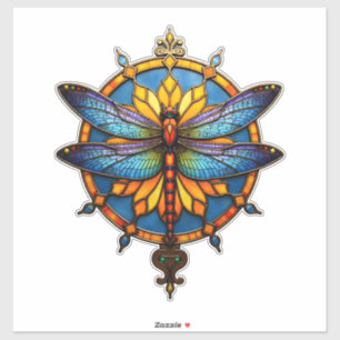 Mandala Dragonfly Luminous Sacred Geometry Spiritu Sticker