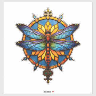 Mandala Dragonfly Luminous Sacred Geometry Spiritu Sticker