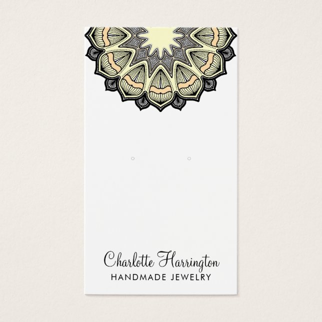 Mandala Earring Jewelry Display Card (Front)