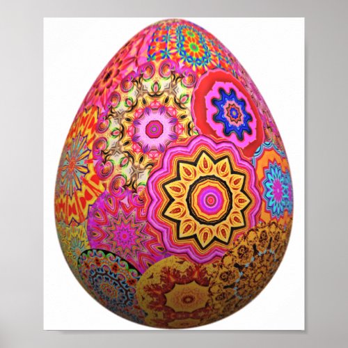 Mandala Easter Egg Colorful Yoga Peace Harmony Poster