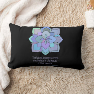 Mandala Eleanor Roosevelt Beauty Quote Lumbar Pillow