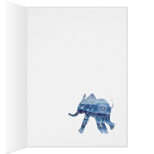 Mandala elephant Art Postcard (Inside (Right))