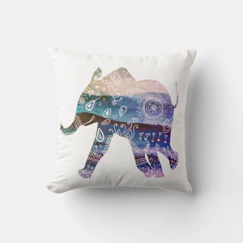 Mandala Elephant  Art  Throw Cushion