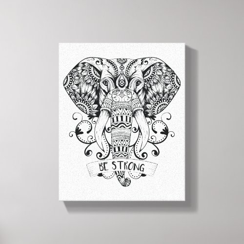 Mandala Elephant Canvas Print